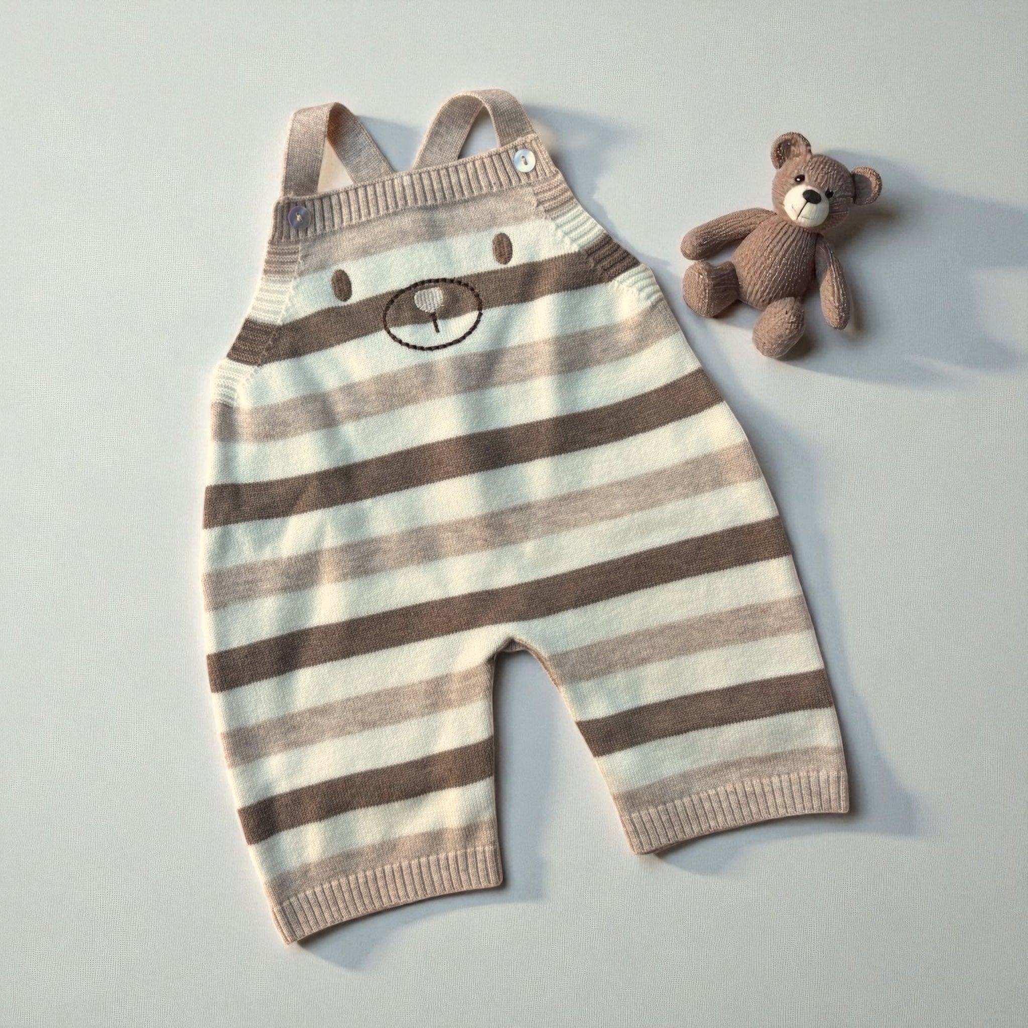 Tutina neonato/a caldo cotone panna orsetto – Belli e Monelli