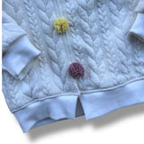 Felpa pallino treccia panna