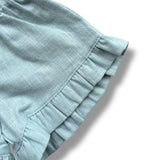 Shorts Rouche in lino Menta