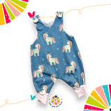 Tutina Double Face Unicorni e Rosa