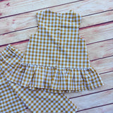 Completino Lady quadretti gialli