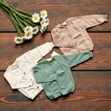 Cardigan neonato in 100% cotone organico