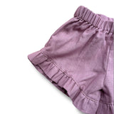 Shorts Rouche in lino Malva