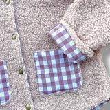 Giacchina primaverile teddy rosa antico