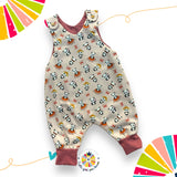 Tutina Double Face Panda al mare e marsala