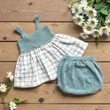 Vestitino e coulotte in 100% cotone organico