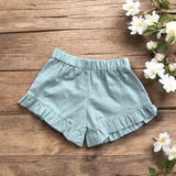 Shorts Rouche in lino Menta