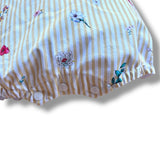 Pagliaccetto pin-up righine gialle e fiorellini