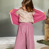 Camicia con colletto alla bebè fiorellini malva