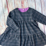 Vestitini balze Quadroni Grigio e rosa