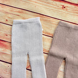 Leggins a coste  in maglia 100% cotone organico