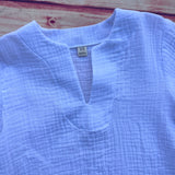 Camicia t-shirt in mussola bianca
