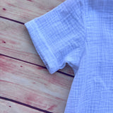 Camicia t-shirt in mussola bianca