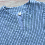 Camicia t-shirt in mussola righe salvia