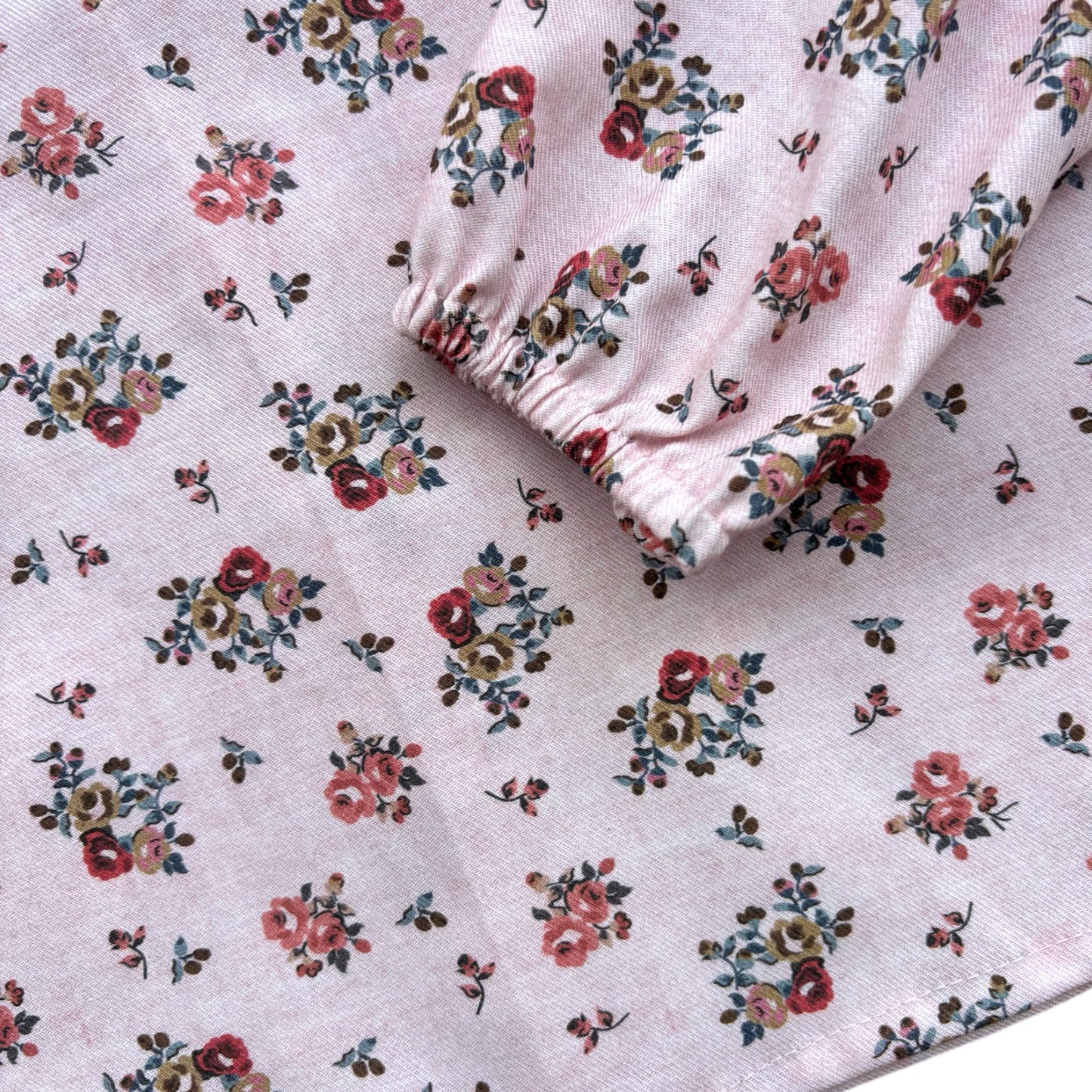 Camicia con colletto alla bebè fiorellini rosa