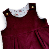 Jumpsuit velluto a costine prugna