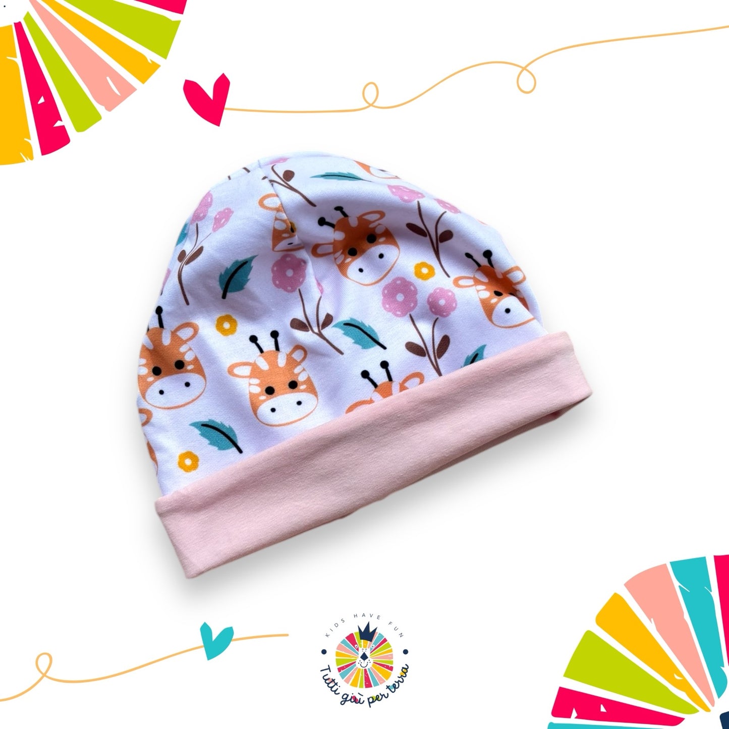 Cappellino double-face Giraffine (Stoffa esclusiva)