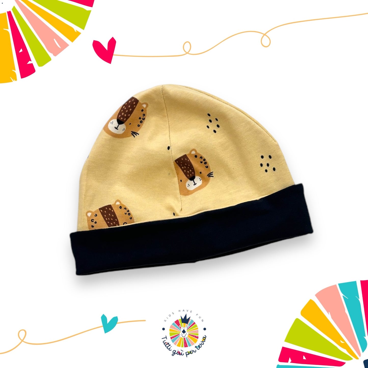 Cappellino double-face Leopardini