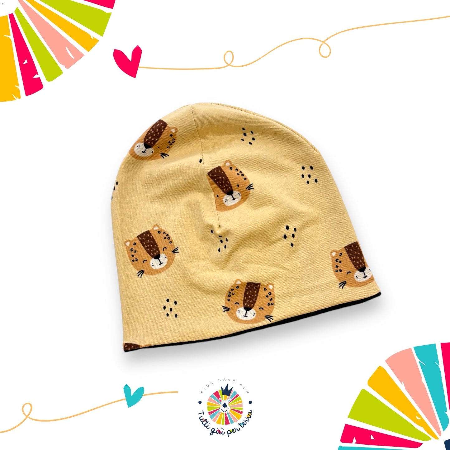 Cappellino double-face Leopardini