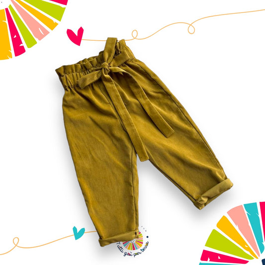 Pantalone caramella ocra