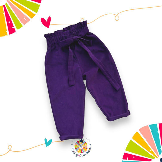 Pantalone caramella viola