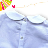 Camicia con colletto alla bebè Oxford Bianca