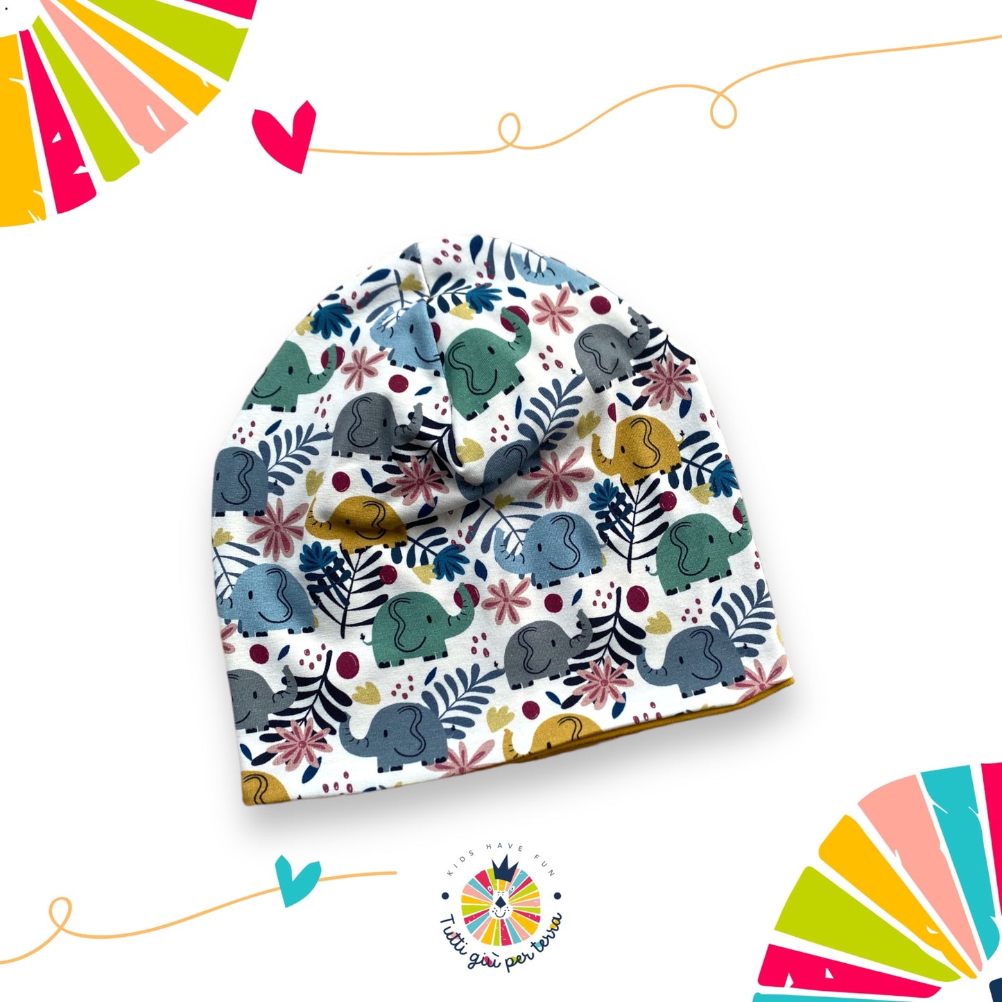 Cappellino double-face Elefantini