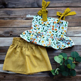 Shorts caramella giallo ocra