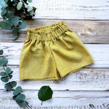 Shorts caramella giallo ocra