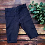 Pantaloni lunghi in lino blu classici neonato