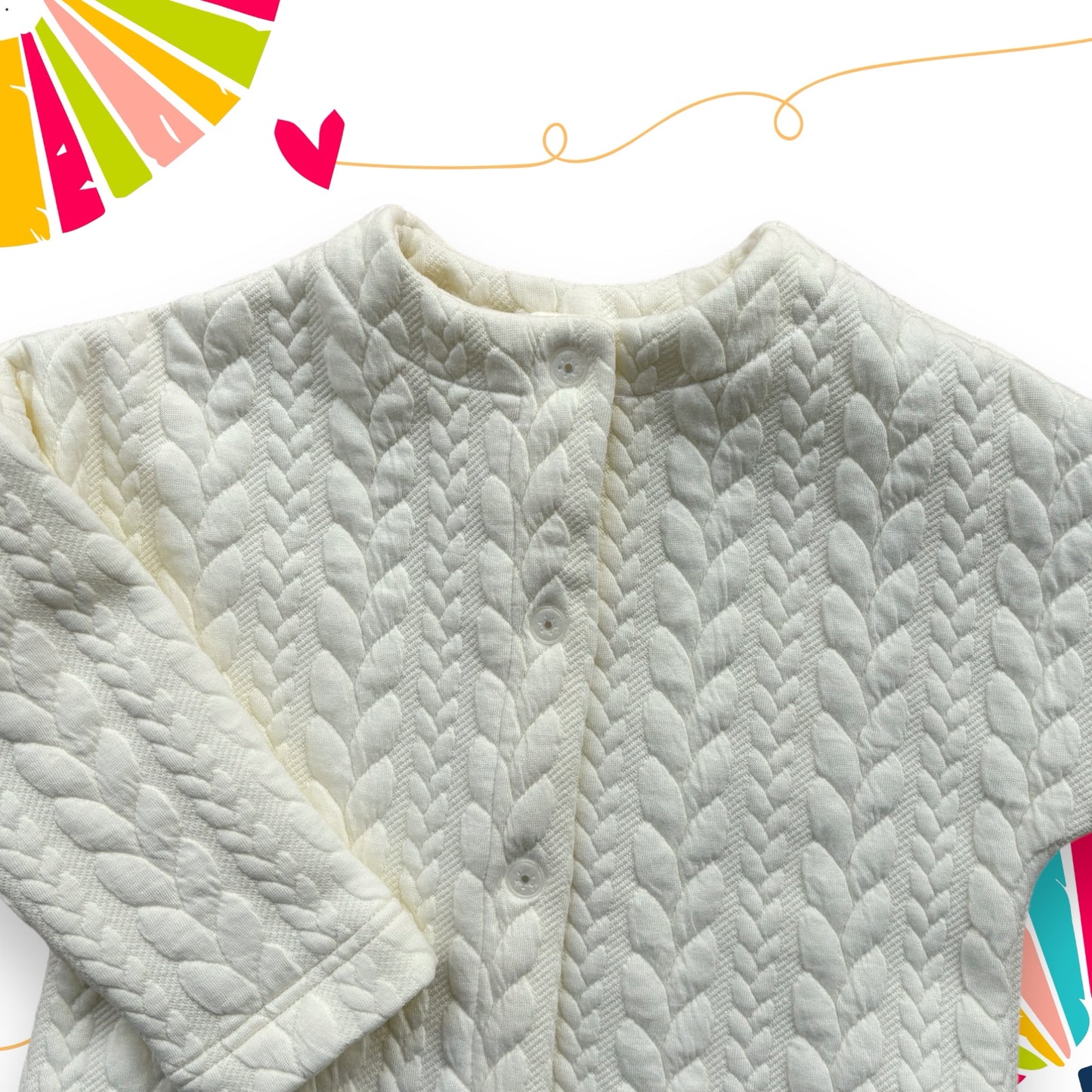 Cardigan Treccia Panna