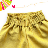 Shorts caramella giallo ocra