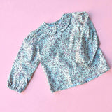 Camicia con colletto alla bebè fiorellini malva