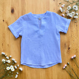 Camicia t-shirt in mussola bianca