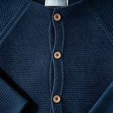 Cardigan Bambino in Lana Blu con Bottoncini