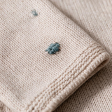 Completino Neonato in Maglia con Pois in Rilievo – 3 Pezzi Azzurro