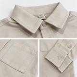 Camicia Oxford Bambino in Cotone 100% – Beige
