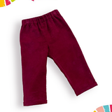 Pantaloni in velluto a costine Bordeaux