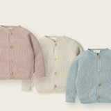 Cardigan neonato in 100% cotone organico