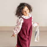 Jumpsuit velluto a costine prugna
